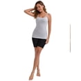 thumbnail image 5 of DARING DIVA Women's Modal U Back Cami Tank Top 3-Pack L Gray, Black, 5 of 5