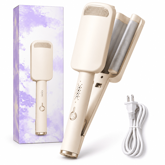 32mm Deep Wave Hair Curler, U-Shaped Barrel for Big Bouncy Waves