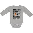 thumbnail image 3 of Inktastic Multiple Sclerosis Awareness Strength Courage and Support Boys or Girls Long Sleeve Baby Bodysuit, 3 of 5
