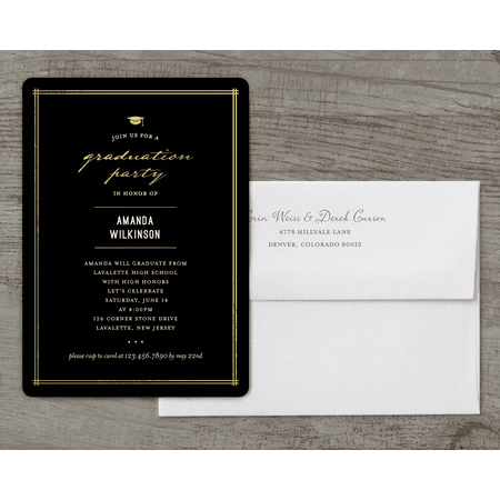 Elegant Grad Deluxe Graduation Invitation