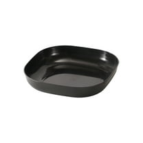 FeiFu Square Camping Plates with Stackable Corners,Heat-proof Microwave-Safe Dishware for Backpacking, RV Trips, Outdoor Cooking with Nestable Space-Saving Design Black