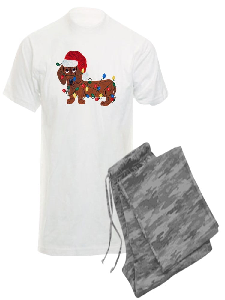 Tangled in Christmas Pajama Set CafePress Dachshund Red 