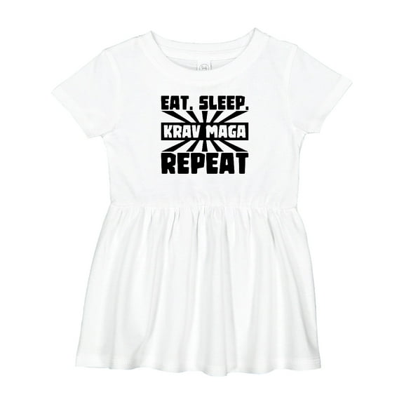 Inktastic Eat, Sleep, Krav Maga, Repeat Girls Baby Dress