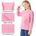 thumbnail image 5 of Cooraby 5 Pack Girls' Long Sleeve Tees Kids T-Shirts Soft Toddler Girls Crewneck T-Shirts, 5 of 9