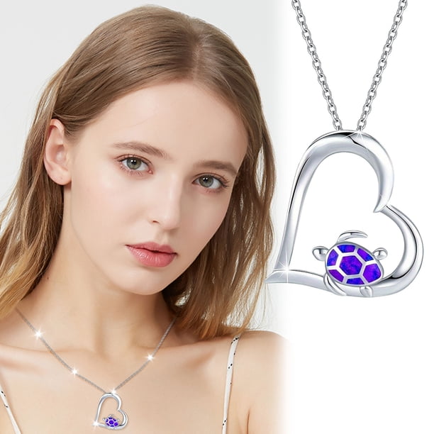 Collar de plata 925 con piedra de nacimiento de corazón para mujer, joyas para mujer, collares colgantes, regalos. El collar