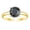 Black, variant on 0.5 to 10 Carat Total Weight Round 18K Yellow Gold Round Black Diamond Ring (AAA Quality) 0.5 Carat Size: 7