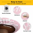thumbnail image 3 of Elastic Fitted Round Tablecloth, Coral Pink Waterproof Stretch Table Cover for 45"-54" Tables, Coastal White Ocean Marine Nautical Beach Washable Outdoor Tablecloths for Patio, Picnic, Camping, 3 of 9