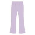 thumbnail image 4 of Girls Fleece Lined Leggings High Waisted Stretchy Winter Flare Leggings Casual Warm Bell Bottom Pants for 5-16 Years, 4 of 6