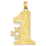 ZEN JEWELZ 14k Yellow Gold #1 DAD Charm Pendant