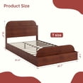 thumbnail image 2 of IdealHouse Twin XL Wooden Platform Bed Frame with Storage Headboard & Raised Footboard, No Box Spring Needed, Espresso, 2 of 6