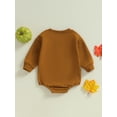 thumbnail image 4 of Suealasg Newborn Baby Boys Girls Halloween Sweatshirt Romper Long Sleeve Witch Pumpkin Print Bodysuit 3 6 12 18 Months Infant Halloween One Piece Clothes, 4 of 8