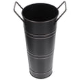 thumbnail image 4 of HERFIER Retro Flowerpot Balcony Flower Bucket Vase Metal Round Bucket with Handle 5.9x4.32x9.63in, 4 of 9