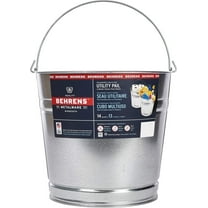 Behrens Utility Pail 1214GS - Galvanized Steel, Heavy Duty - 14 Qt, Silver