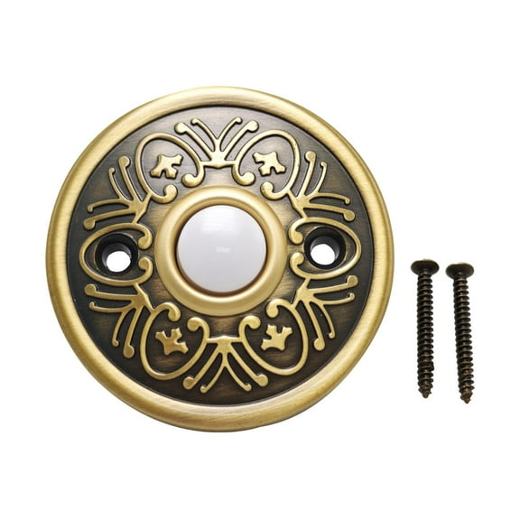 Kuntesetty Doorbell Button Wired Doorbell Push Button Heavy Duty Sleek for Residential Use Retro Design with Led Lighting for Home Hotel