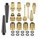 thumbnail image 1 of Adaptador de válvula, convertidor DV AV SV para neumáticos de bicicleta, aguja para inflador de balón, aguja de inflado 14 piezas con anillo de sello, 1 of 7