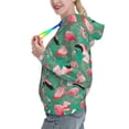 thumbnail image 2 of Wukai Tropical Flamingo Print Womens Hoodies Fleece Sweatshirts Long Sleeve Sweaters Pullover Fall Outfits Winter Clothes-Small, 2 of 7