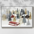thumbnail image 3 of Christmas Chalet Collection A - Framed Gallery Wrapped Holiday Canvas - 25 x 37 - White Frame, 3 of 9