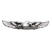 Universal Emblem Badge Decal Sticker Eagle USA Flag Laser Etched Stainless Steel