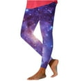 thumbnail image 2 of BLTIBY Leggings for Women High Waist Tummy Control Yoga Pants Star Printed Workout Soft Fashion Casual Trousers Multicolor 2 L, 2 of 7