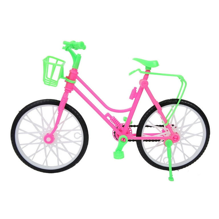 Girls Miniature Bicycle with Basket Plastic Simulation Mountain