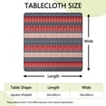 thumbnail image 2 of Red and Blue Christmas Knitted Pattern Square Fitted Tablecloth with Elastic Edge,Square Table Cover,Washable Elastic Table Cover for Home Kitchen Party Decor 34"x34", 2 of 6