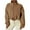 Khaki, variant on felwors Women's Full Zip Fleece Short Jacket Warm Winter Long Sleeve Stand Collar Sherpa Crop Coat Beige, M