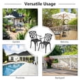thumbnail image 4 of Gymax Set of 4 Cast Aluminum Dining Chairs Sturdy Solid Construction W/Armrest Black, 4 of 6