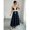 Navy Blue, variant on Womens Blue Spaghetti Strap Maxi Dress With Lace And Tassel Detail