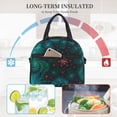thumbnail image 3 of DouZhe Lunch Bags for Women and Men, Green Spiral Mandela Prints Reusable Portable Insulated Cooler Waterproof Lunch Tote Bag for Travel Work School Picnic, 3 of 7