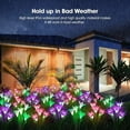 thumbnail image 5 of Outdoor Solar Lights Garden Decorative, 4 Pcs Solar Garden Lights with 8 Bigger Lily Solar Flowers, Multicolor Changing LED Solar Garden Lights for Patio Lawn Garden Yard Decoration, 5 of 8