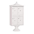 thumbnail image 2 of Regency Decorative Outdoor Parcel Locker with 4 Compartments in White with USPS Access Type II, 2 of 3