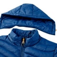 thumbnail image 5 of Men Puffer Jacket Casual Winter Warm Zip Up Long Sleeve Puffer Coat Parka Padded Outwear Solid Color Relaxed Fit Plus Size Jackets Blue XXL, 5 of 6