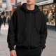 thumbnail image 5 of pstuiky camisa de manga larga para hombre, Sudadera con capucha y bolsillo de manga larga con cremallera y color liso para hombre camisetas de hombre l, 5 of 9