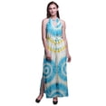 thumbnail image 1 of Bimba Robe Maxi Sans Manches à Col Rond Teinture sur Nœuds pour Femmes avec Fentes Latérales-TTTG, 1 of 1