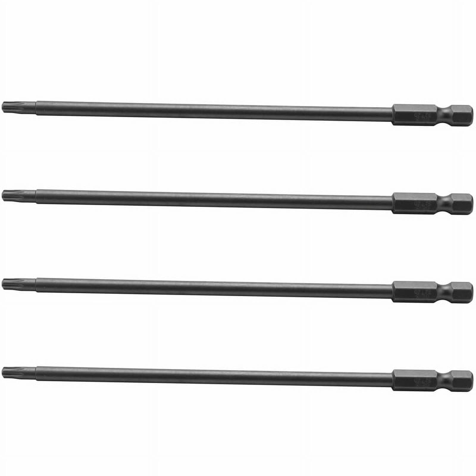 4X Embout de Tournevis de Sécurité Torx Magnétique T20 à Corps de 1/4 Po, 150 mm de Long 4X Embout de Tournevis de Sécurité Torx Magnétique T20 à Corps de 1/4 Po, 150 mm de Long