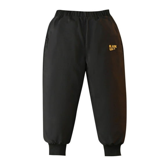 HKEJIAOI Casual Pants for Kids 3-15 Years Elastic Windproof Down Pants Lightweight Warm Snow Pants for Outerwear Winter