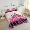 thumbnail image 3 of YST Fairy Tales 7-Piece Comforter Set, Princess Theme, Twin Size, Pink, Rainbow Pattern, Bedding Set, 3 of 6