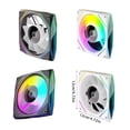 thumbnail image 5 of 12x12cm Universals Computer Fan Addressable ARGB Asynchronous Light Silents PWM Technology Mirroring Finish, 5 of 20