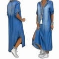 thumbnail image 2 of Women's Casual Denim Long Dresses-rx, 2 of 2