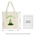 thumbnail image 3 of Stylish Canvas Tote Bag featuring a green electric guitar on a green hat with ' Nashville ' and ' Music City ' in vibrant colors, 3 of 4