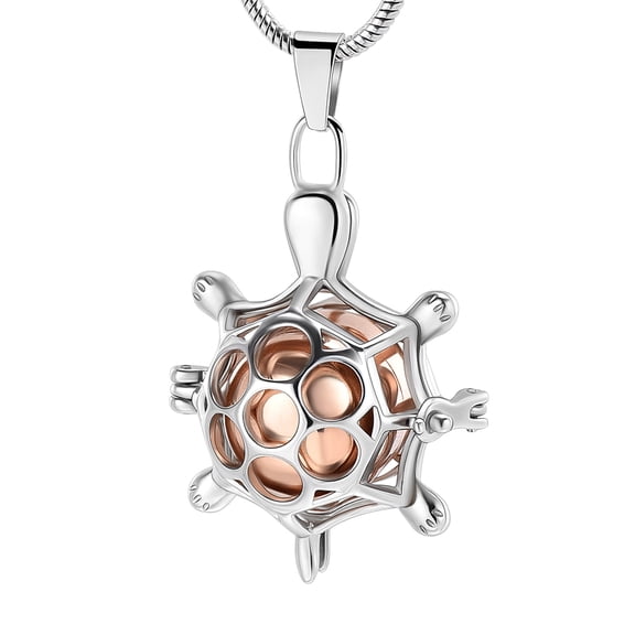 Hollow Cremation Jewelry for Ashes Turtle Urn Necklace for Ashes Keepsake Holder Memorial Jewelry for Women/Men