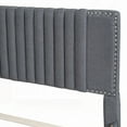 thumbnail image 3 of Sturdy & Spacious Upholstered Bed - 2 Drawers & 1 Trundle, Gray, 3 of 11