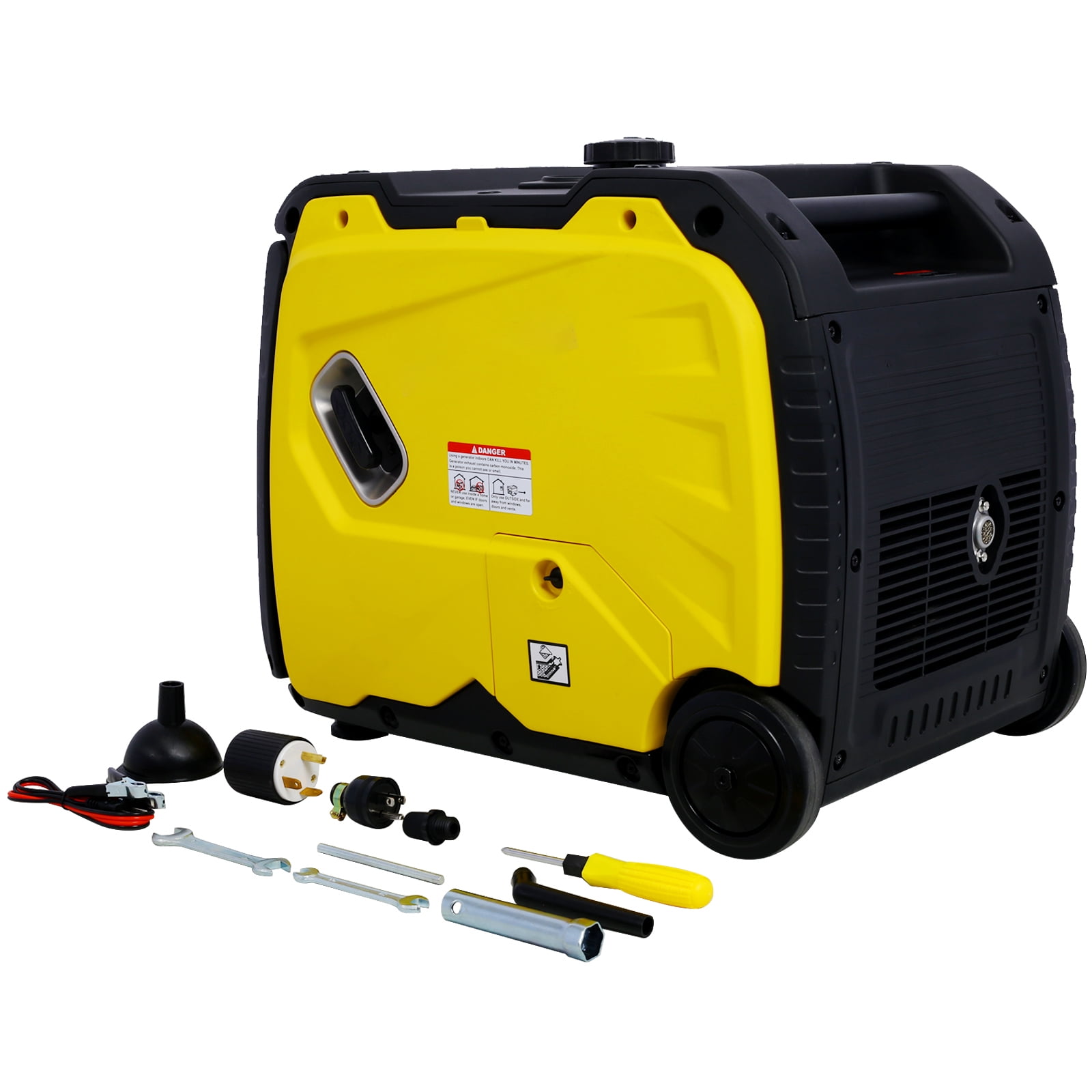 4500W Portable Generator Super Quiet Inverter Generator with Wheels and Foldable Handle