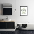 thumbnail image 2 of Stupell Industries Wash Your Hands, No Seriously Quote Light Green Plant, 24 x 30, Designed by Jean Kelly, 2 of 6