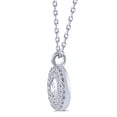 thumbnail image 2 of MDR Trading SS-NTZ315 16 & 2 in. Silver Circle Pendant with White Cubic Zirconia Stones Necklace, 2 of 2