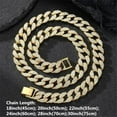 thumbnail image 3 of Hip Hop Cuban Chains Red Letter A Pendant Necklace With 15mm Miami Cuban Chain Iced Out Bling HipHop Necklaces Fashion Jewelry, 3 of 4