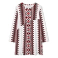 thumbnail image 2 of Ukrainian Vyshyvanka Embroidery Loose Dress Evening Dress Summer Dresses for Women Luxury Dress Long Sleeved Dress, 2 of 4
