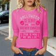 thumbnail image 2 of Fgnfyis T-Shirts pour Femmes Sensibilisation au Cancer Tee Graphique pour Usage Quotidien Décontracté Haut Col Rond Confortable avec Imprimé Inspirant pour Printemps et Été Hauts pour Femmes Rose TG, 2 of 4