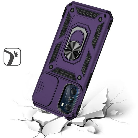 For Apple iPhone 11 Pro Max /6.5" Hybrid Case with Camera Lens Protection & 360° Ring Kickstand, Soft Edge TPU Bumper Cover ,Xpm Phone Case [ Purple ]