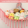 thumbnail image 3 of Red De Animales De Peluche Boho O Hamaca Grande De 55 Pulgadas Hamaca De Juguete Macramé Cosas De Almacenamiento De Animales Esquina Colgante Soporte De Red Hamaca De Malla Organizador De Juguetes De, 3 of 5